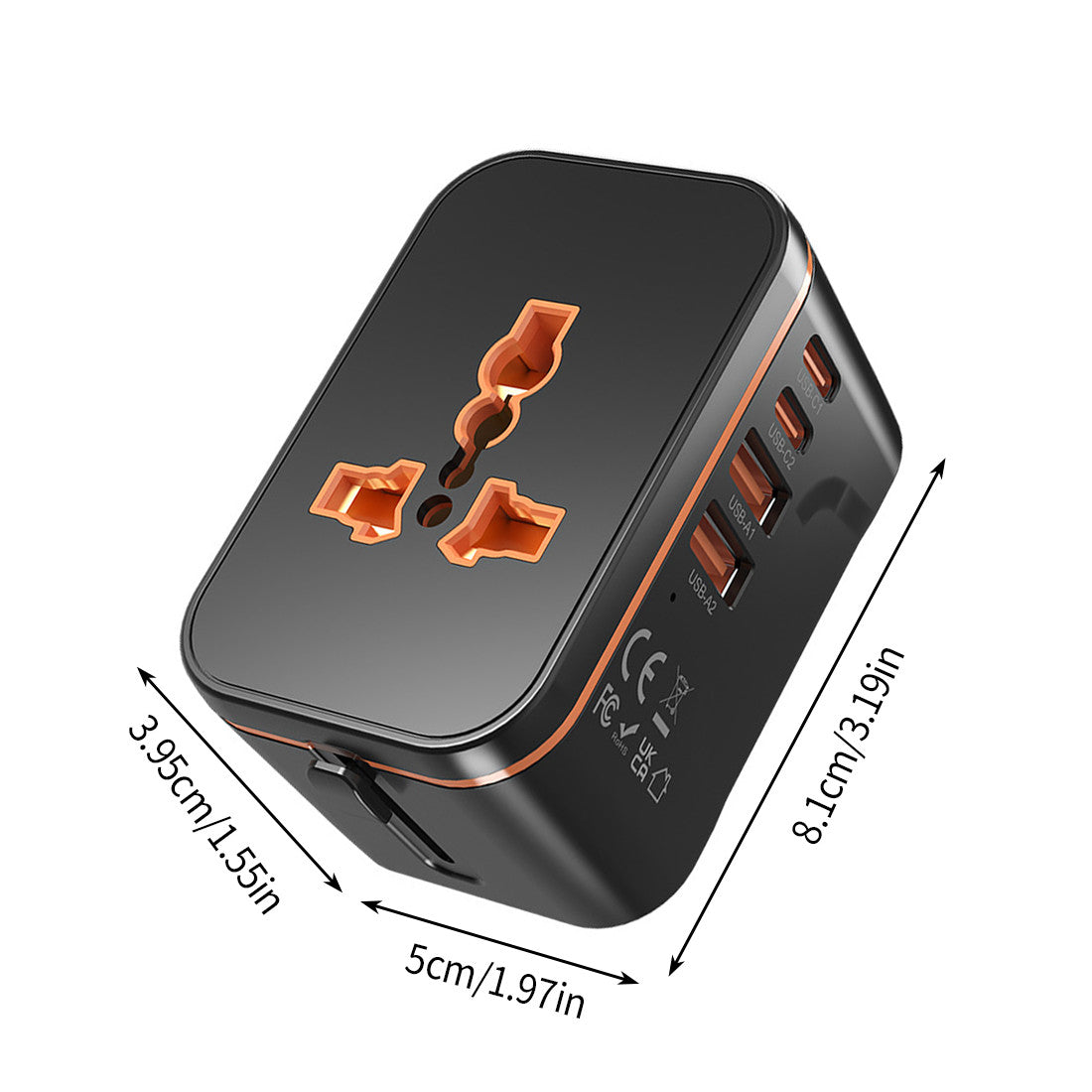Universal Travel Adapter with USB-C