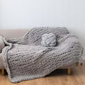 Cloud-Soft Knitted Throw Blanket