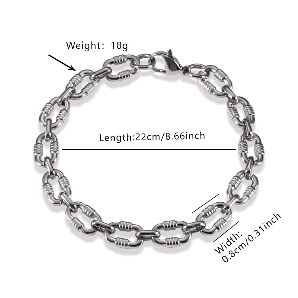 Stainless Steel Cuban Link Bracelet