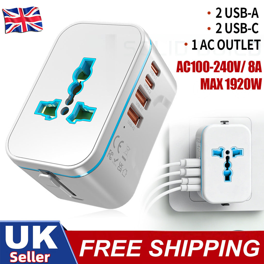Universal Travel Adapter with USB-C